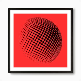 Sphere Of Dots Art Print