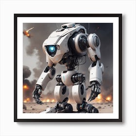 Robot In The Desert 1 Art Print