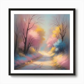 Road In The Woods 1 Art Print