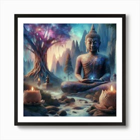 Buddha In The Forest Art Print