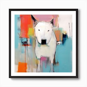 Conceptual Abstract Color Block Dog Portrait 15 Art Print