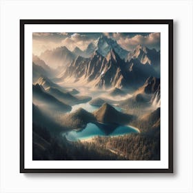 Mountain Lake Art Print