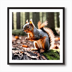 Squirrel In The Forest 133 Art Print