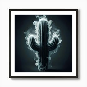 Smokey Cactus 1 Art Print