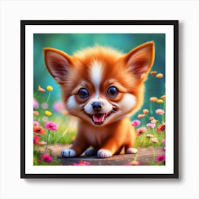 Cute Chihuahua Puppy Art Print