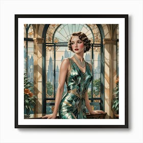 art deco debutante Art Print