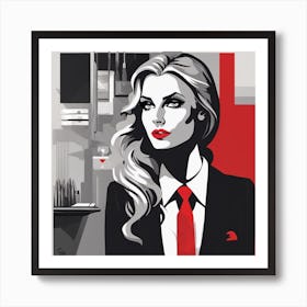 Woman In Business Suit Art Print