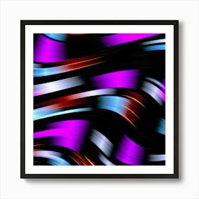 Abstract Wavy Lines 16 Art Print