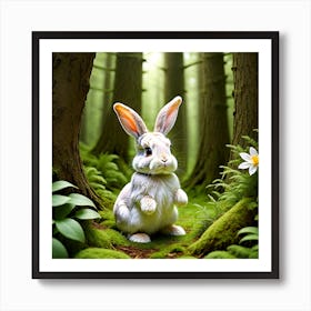 Rabbit In The Forest 6 Art Print