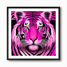 Pinktiger 3 Art Print