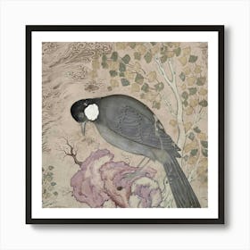 Bird Perched On A Rock 1 Art Print