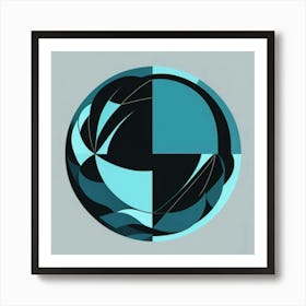 Blue And Black Art Print