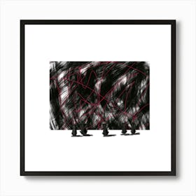 Black And Red Art Print