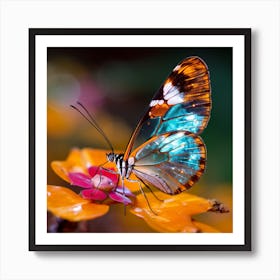 Butterfly On A Flower 1 Art Print