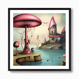 Pink Castle Art Print