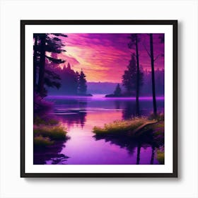 Purple Sunset 2 Art Print