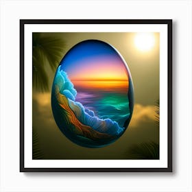 Sunrise Over The Ocean Art Print