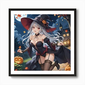 Halloween Anime Vampire Witch 3 Art Print