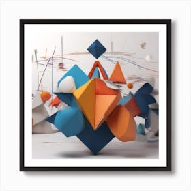 Captivating geometric shapes 4K,high quality Art Print
