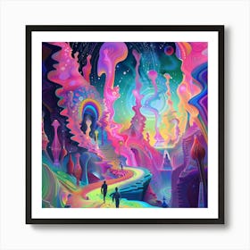 Psychedelic Landscape 5 Art Print