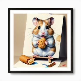 Hamster Painting 12 Art Print