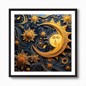 Sun And Moon 10 Art Print