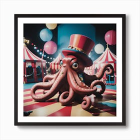Circus Octopus Art Print