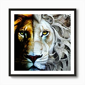 Two Lions 2 Art Print