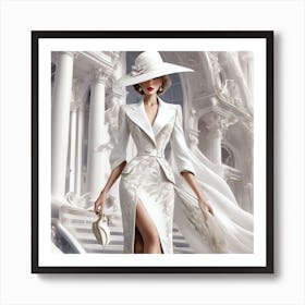 White Hat 10 Art Print