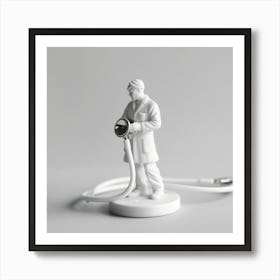 Doctor In White Coat Art Print