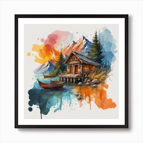 Stunning watercolor landscapes 18 Art Print