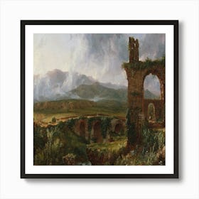 A View Near Tivoli (Morning) By Thomas Cole Art Print