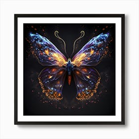 Butterfly In Flames Art Print