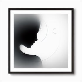 Silhouette Of A Woman 1 Art Print