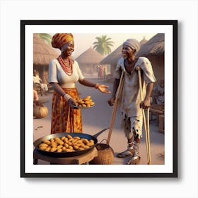 African Village Art Print