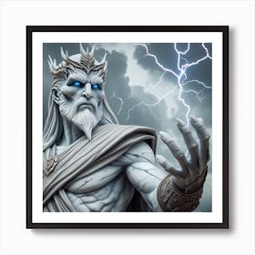 King Of The Gods Statue Art Print