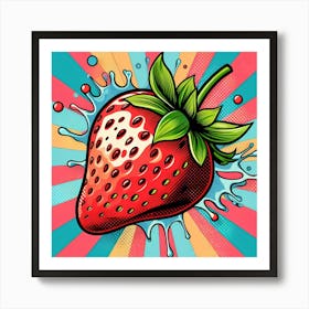 Pop Strawberry 3 Art Print