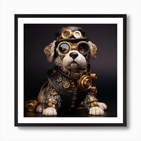 Steampunk Dog 3 Art Print