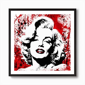 Marilyn Monroe Portrait Ink Painting (19) Art Print