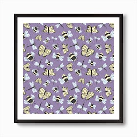 Bees And Butterflies Art Print