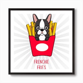 French Fries - Cute Dog Tee Maker - dog, puppy, cute, dogs, puppies Art Print