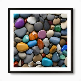 Pebbles Stock Videos & Royalty-Free Footage Art Print