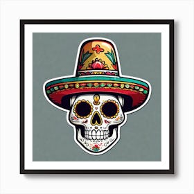 Day Of The Dead Skull 39 Art Print