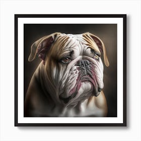 Bulldog Portrait Art Print