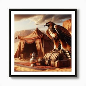 Bedouin Hawk 1 Art Print