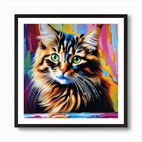 Cat Painting 11 Art Print