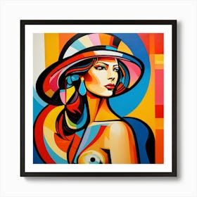 Abstract Bikini Woman Stylish Art Print