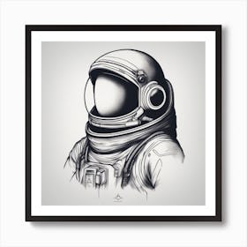 Astronaut Portrait Art Print