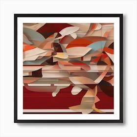 Koi Fish Abstract Collage 3 Art Print