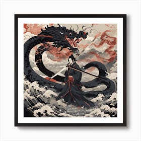 0 The Modern Digital Art Depicts A Battle Between Su Esrgan V1 X2plus Art Print